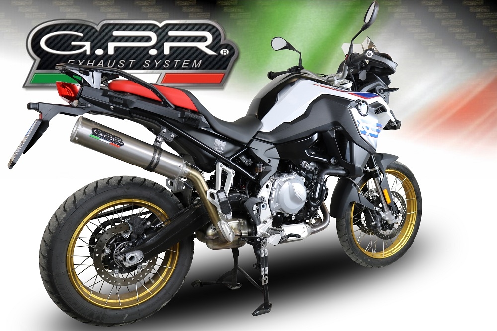 Escape compatible con Bmw F 850 Gs -Adventure 2018-2020, M3 Inox , Escape legal, homologado, silenciador con db killer desmontable y tubo de conexión específico 