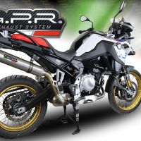 Escape compatible con Bmw F 850 Gs -Adventure 2018-2020, M3 Inox , Escape legal, homologado, silenciador con db killer desmontable y tubo de conexión específico 