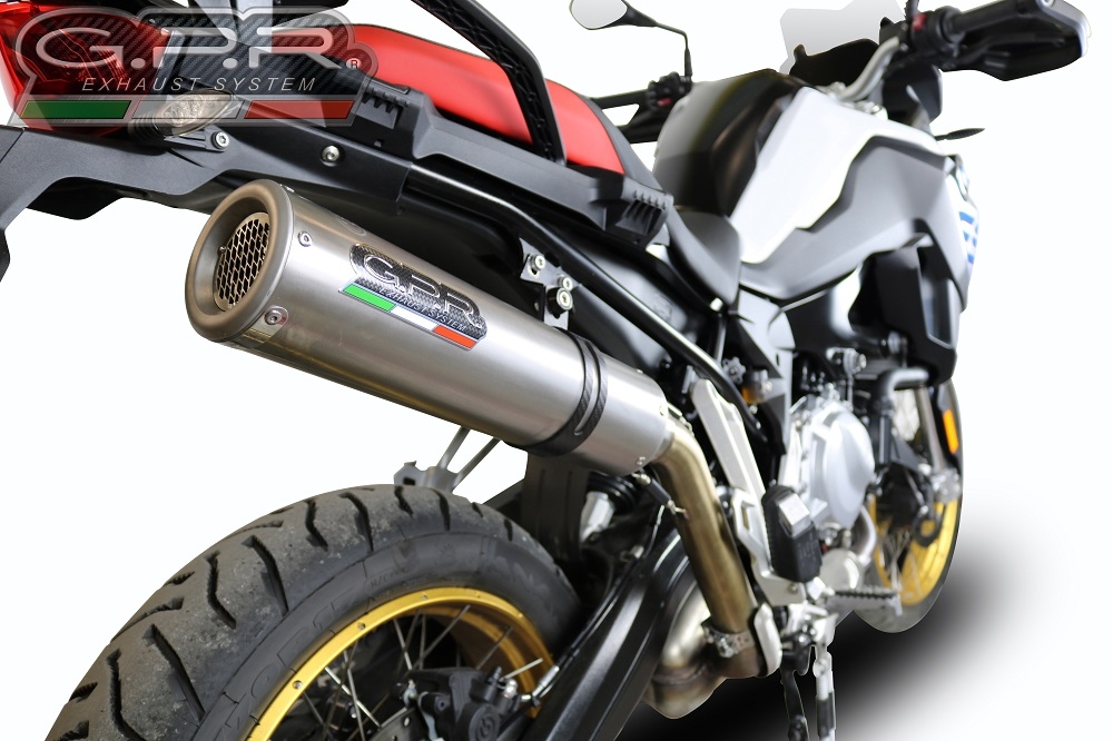 Escape compatible con Bmw F 850 Gs -Adventure 2018-2020, M3 Inox , Escape legal, homologado, silenciador con db killer desmontable y tubo de conexión específico 