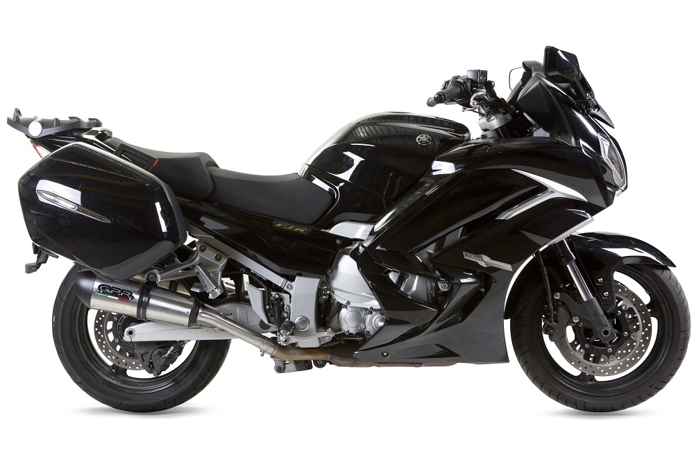 Escape compatible con Yamaha Fjr 1300 2006-2016, Gpe Ann. titanium, Par de terminales de escape homologados, con db killer extraíbles y tubos de conexión específicos 