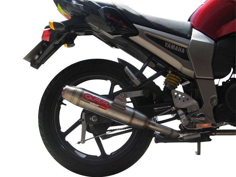 Escape compatible con Yamaha FZ 16 Byson 160 2010-2010, Deeptone Inox, Escape completo homologado y legal, incluido db killer extraíble 