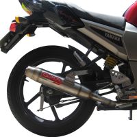 Escape compatible con Yamaha FZ 16 Byson 160 2010-2010, Deeptone Inox, Escape completo homologado y legal, incluido db killer extraíble 