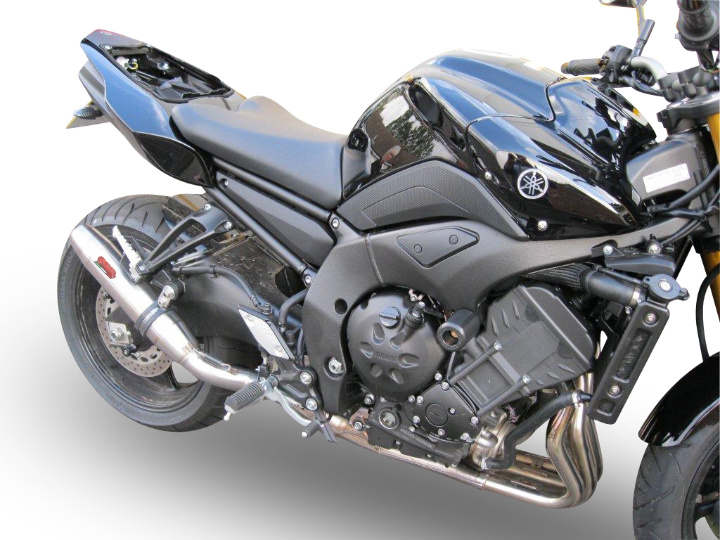 Escape compatible con Yamaha Fz 8 2010-2016, Deeptone Inox, Escape legal, homologado, silenciador con db killer desmontable y tubo de conexión específico 