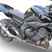 Escape compatible con Yamaha Fz 8 2010-2016, Deeptone Inox, Escape legal, homologado, silenciador con db killer desmontable y tubo de conexión específico 