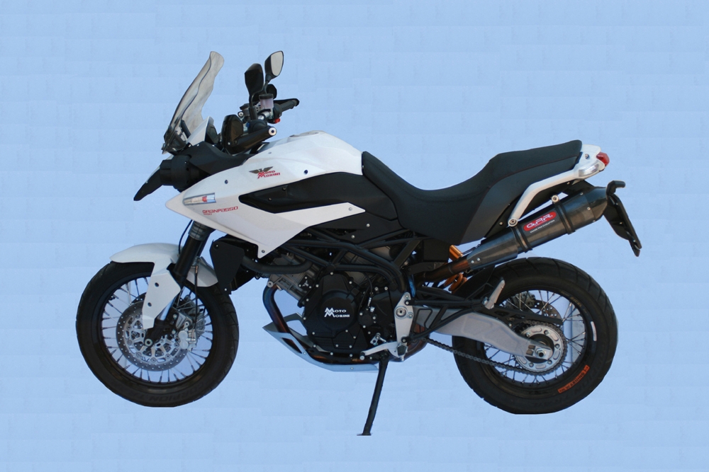 Escape compatible con Moto Morini Gran passo 1200 2008-2011, Gpe Ann. Poppy, Escape legal, homologado, silenciador con db killer desmontable y tubo de conexión específico 