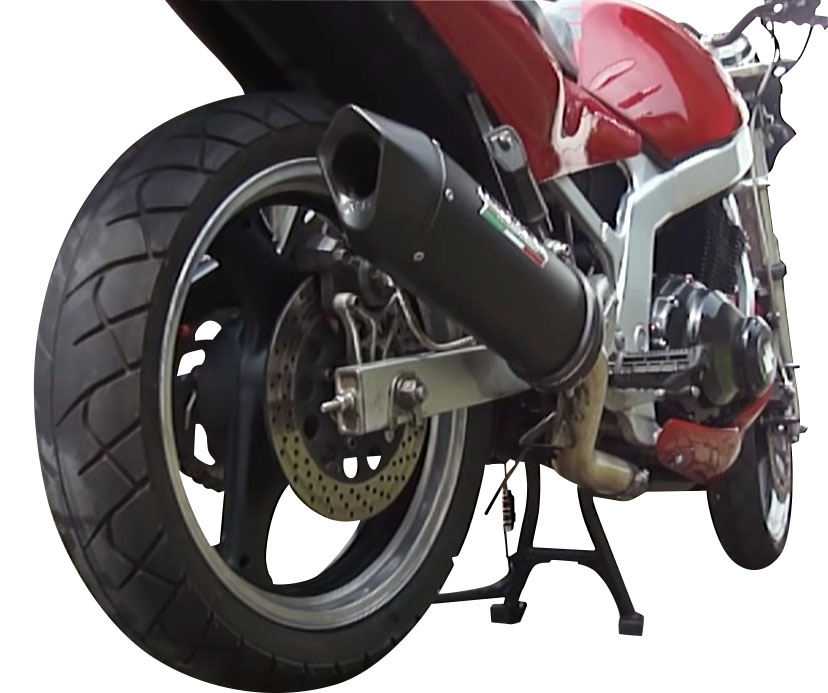 Escape compatible con Suzuki Gs 500 E - F 1989-2007, Furore Nero, Escape legal, homologado, silenciador con db killer desmontable y tubo de conexión específico 