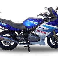 Escape compatible con Suzuki Gs 500 E - F 1989-2007, Trioval, Escape legal, homologado, silenciador con db killer desmontable y tubo de conexión específico 