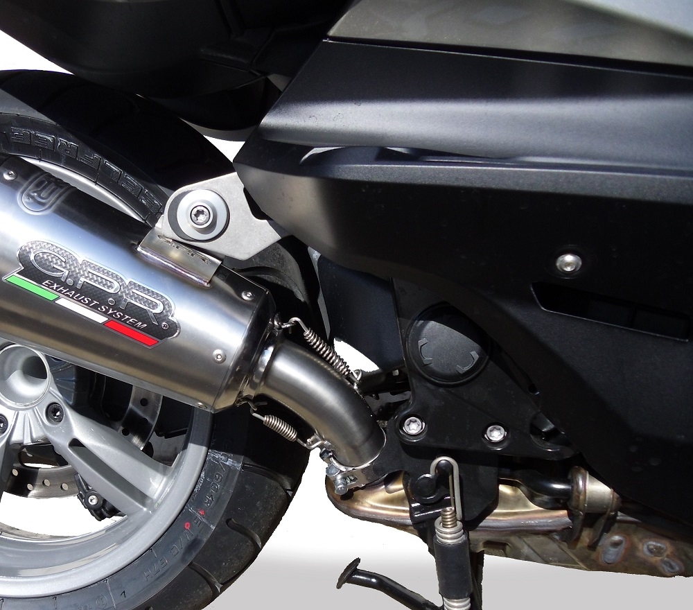 Escape compatible con Bmw C 650 Gt 2012-2015, Gpe Ann. titanium, Escape legal, homologado, silenciador con db killer desmontable y tubo de conexión específico 