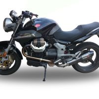 Escape compatible con Moto Guzzi Breva 1200 2007-2012, Gpe Ann. Poppy, Escape legal, homologado, silenciador con db killer desmontable y tubo de conexión específico 