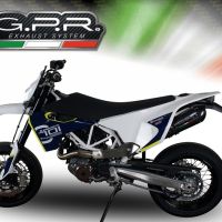 Escape compatible con Husqvarna Supermoto 701 USA Market only 2021-2024, Gpe Ann. Poppy, Escape homologaedo, legal para mercados fuera de la UE, incluido tubo de enlace y db killer extraíble 