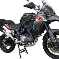 Escape compatible con Benelli Trk 502 X 2017-2020, Furore Evo4 Nero, Escape legal, homologado, silenciador con db killer desmontable y tubo de conexión específico 