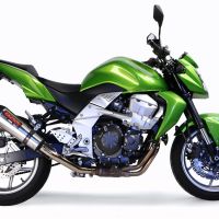 Escape compatible con Kawasaki Z 750 - R 2007-2014, Gpe Ann. titanium, Escape legal, homologado, silenciador con db killer desmontable y tubo de conexión específico 