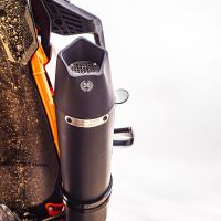 Escape compatible con Ktm Adventure 890 2020-2024, GP Evo4 Black Titanium, Escape legal, homologado, silenciador con db killer desmontable y tubo de conexión específico 