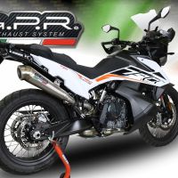 Escape compatible con Ktm Adventure 790 2018-2020, Powercone Evo, Escape legal, homologado, silenciador con db killer desmontable y tubo de conexión específico 