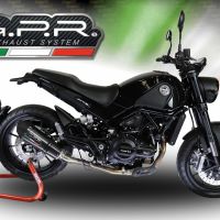 Escape compatible con Benelli Leoncino 500 2017-2024, GP Evo4 Poppy, Escape legal, homologado, silenciador con db killer desmontable y tubo de conexión específico 
