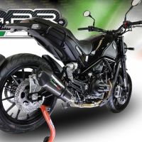 Escape compatible con Benelli Leoncino 500 2017-2024, GP Evo4 Poppy, Escape legal, homologado, silenciador con db killer desmontable y tubo de conexión específico 