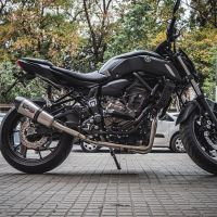 Escape compatible con Yamaha Mt-07 2014-2016, Gpe Ann. titanium, Escape completo homologado y legal, incluido db killer extraíble 