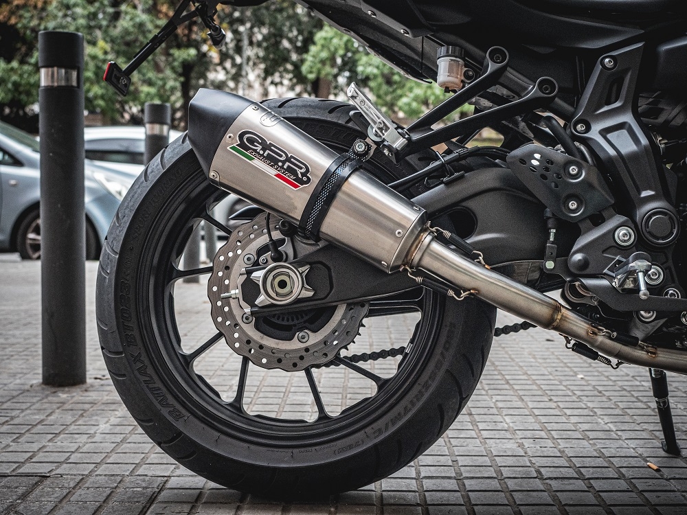 Escape compatible con Yamaha Mt-07 2014-2016, Gpe Ann. titanium, Escape completo homologado y legal, incluido db killer extraíble 