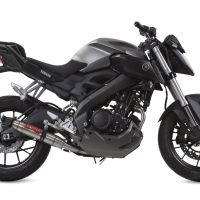 Escape compatible con Yamaha XSR 125 2021-2025, Deeptone Inox, Escape completo, no legal para países de la UE, con db killer extraíble 