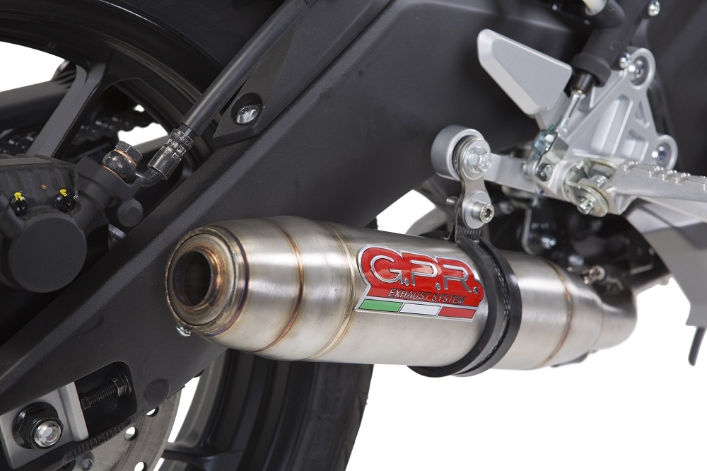 Escape compatible con Yamaha XSR 125 2021-2025, Deeptone Inox, Escape completo, no legal para países de la UE, con db killer extraíble 