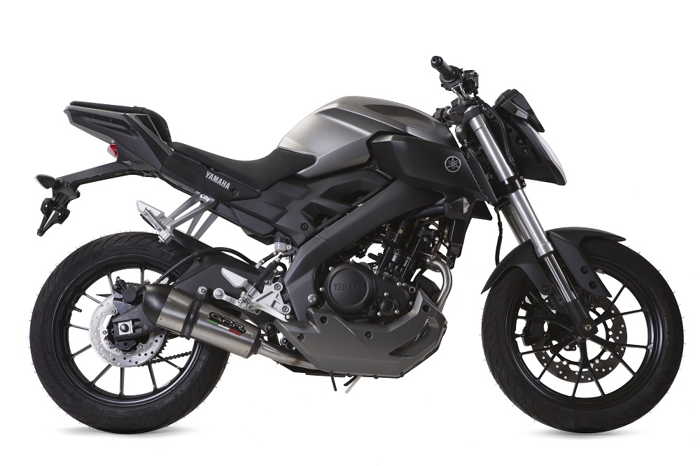 Escape compatible con Yamaha Mt 125 2017-2019, Gpe Ann. titanium, Escape completo, no legal para países de la UE, con db killer extraíble 
