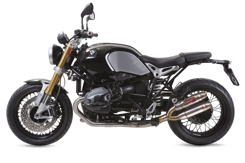 GPR escape compatible con  Bmw R Nine-T 1200 -Pure -Racer -Scrambler -Urban G-S 2013-2016, Deeptone Inox, Escape completo homologado y legal,con catalizador incluido db killer extraíble 