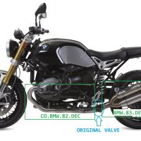 GPR escape compatible con  Bmw R Nine-T 1200 -Pure -Racer -Scrambler -Urban G-S 2013-2016, Deeptone Inox, Escape completo homologado y legal,con catalizador incluido db killer extraíble 