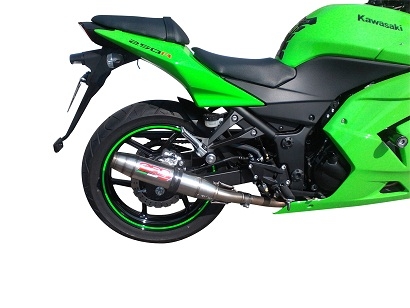 Escape compatible con Kawasaki Z250 2013-2016, Deeptone Inox, Escape racing, silenciador con tubo de conexion, articulo sin homologacion 
