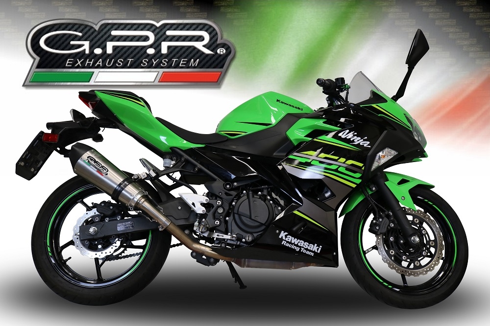 Escape compatible con Kawasaki Z 500 2023-2025, Gpe Ann. titanium, Escape racing, linea completa, suministrado con colector especifico, articulo sin homologacion 