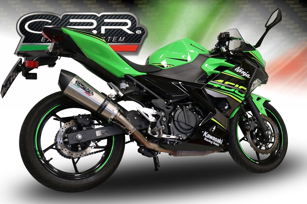 Escape compatible con Kawasaki Z 500 2023-2025, Gpe Ann. titanium, Escape racing, linea completa, suministrado con colector especifico, articulo sin homologacion 
