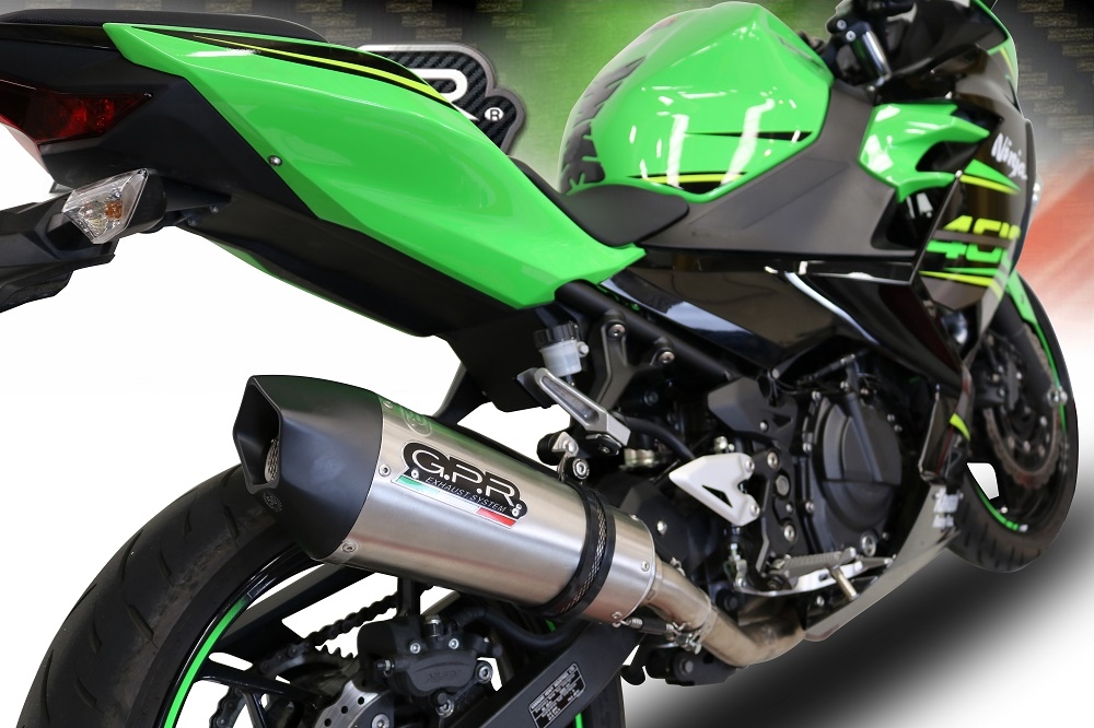 Escape compatible con Kawasaki Z 500 2023-2025, Gpe Ann. titanium, Escape racing, linea completa, suministrado con colector especifico, articulo sin homologacion 