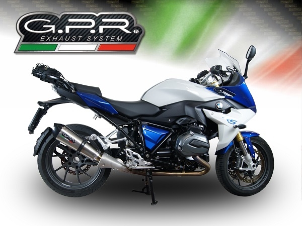 Escape compatible con Bmw R 1200 Rs Lc 2017-2019, GP Evo4 Titanium, Escape legal, homologado, silenciador con db killer desmontable y tubo de conexión específico 