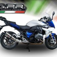 Escape compatible con Bmw R 1200 Rs Lc 2017-2019, GP Evo4 Titanium, Escape legal, homologado, silenciador con db killer desmontable y tubo de conexión específico 