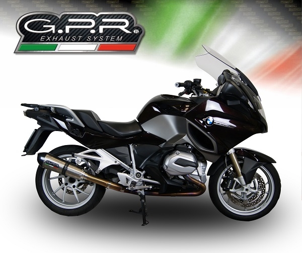 Escape compatible con Bmw R 1200 Rt Lc 2014-2016, Gpe Ann. titanium, Escape legal, homologado, silenciador con db killer desmontable y tubo de conexión específico 