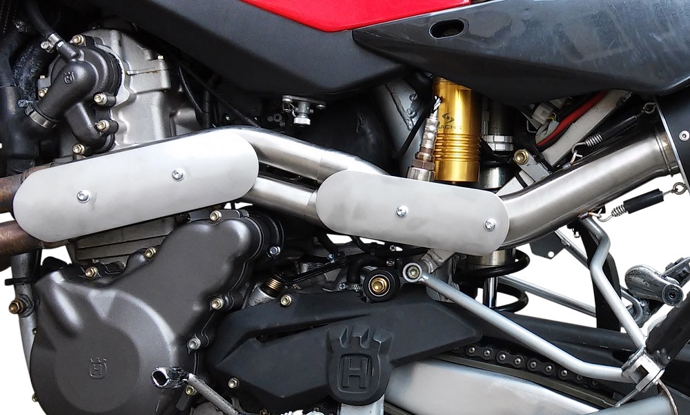 Escape compatible con Husqvarna TE 410 E 2005-2006, Gpe Ann. Poppy, Escape semi-completo homologado con db killer extraible 