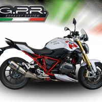 Escape compatible con Bmw R 1200 R Lc 2017-2019, GP Evo4 Titanium, Escape legal, homologado, silenciador con db killer desmontable y tubo de conexión específico 