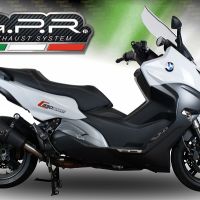 Escape compatible con Bmw C 650 Sport 2016-2020, GP Evo4 Black Titanium, Escape legal, homologado, silenciador con db killer desmontable y tubo de conexión específico 