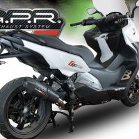 Escape compatible con Bmw C 650 Sport 2016-2020, GP Evo4 Black Titanium, Escape legal, homologado, silenciador con db killer desmontable y tubo de conexión específico 