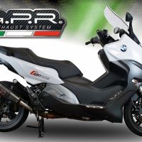 Escape compatible con Bmw C 650 Sport 2016-2020, GP Evo4 Poppy, Escape legal, homologado, silenciador con db killer desmontable y tubo de conexión específico 