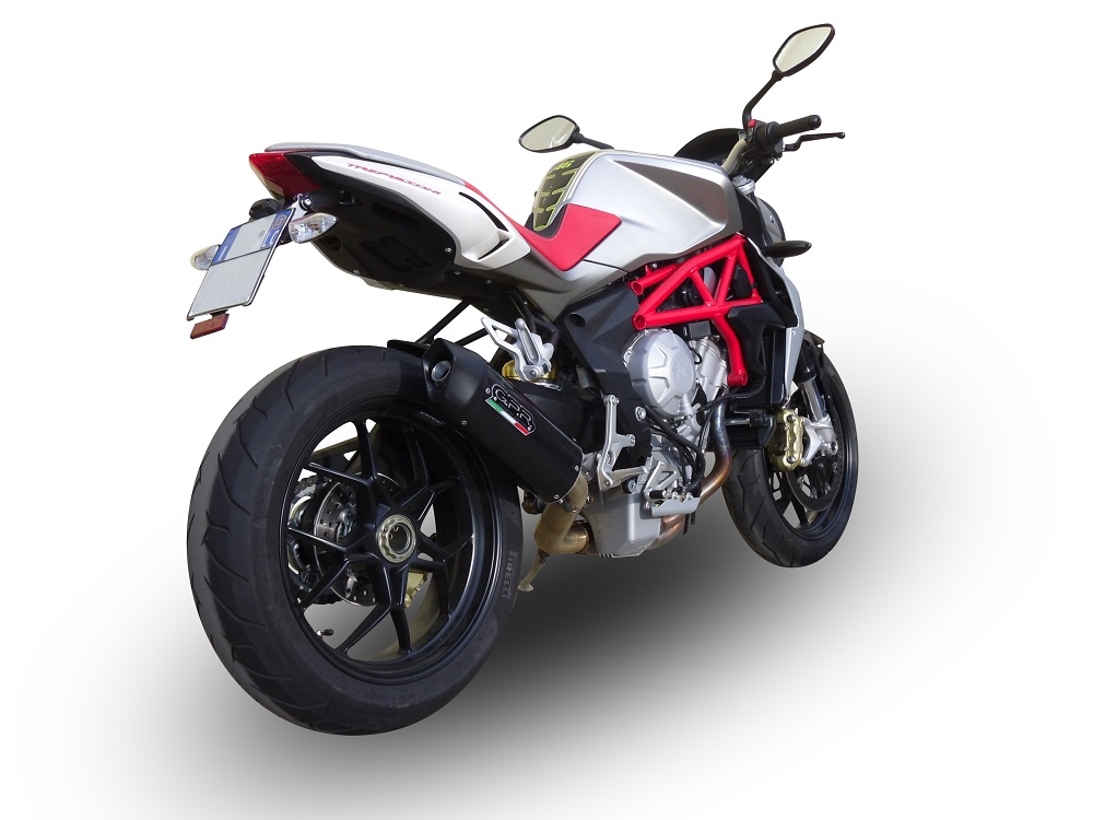 Escape compatible con Mv Agusta F3 800 2017-2020, Gpe Ann. Poppy, Escape homologaedo, legal para mercados fuera de la UE, incluido tubo de enlace y db killer extraíble 
