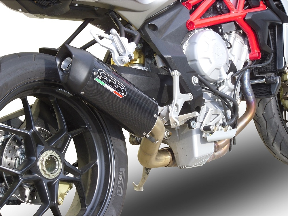 Escape compatible con Mv Agusta F3 800 2017-2020, Gpe Ann. Poppy, Escape homologaedo, legal para mercados fuera de la UE, incluido tubo de enlace y db killer extraíble 