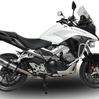 Escape compatible con Honda Crossrunner 800 Vfr 800 X 2017-2020, GP Evo4 Titanium, Escape legal, homologado, silenciador con db killer desmontable y tubo de conexión específico 
