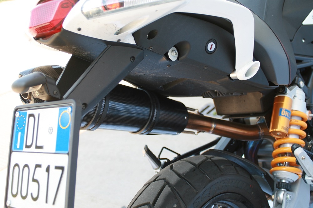 Escape compatible con Moto Morini Gran passo 1200 2008-2011, Gpe Ann. titanium, Escape legal, homologado, silenciador con db killer desmontable y tubo de conexión específico 
