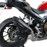 Escape compatible con Honda Cb 500 X 2019-2025, GP Evo4 Black Titanium, Escape legal, homologado, silenciador con db killer desmontable y tubo de conexión específico 
