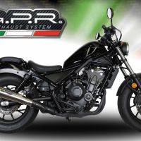 Escape compatible con Honda Cmx 500 Rebel 2017-2020, Powercone Evo, Escape legal, homologado, silenciador con db killer desmontable y tubo de conexión específico 