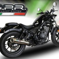 Escape compatible con Honda Cmx 500 Rebel 2017-2020, Powercone Evo, Escape legal, homologado, silenciador con db killer desmontable y tubo de conexión específico 
