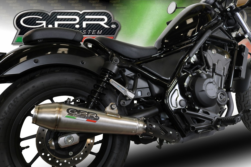 Escape compatible con Honda Cmx 300 Rebel 2021-2023, Ultracone, Escape legal, homologado, silenciador con db killer desmontable y tubo de conexión específico 