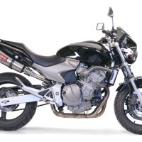 Escape compatible con Honda Hornet Cb 600 F 2003-2006, Gpe Ann. titanium, Escape legal, homologado, silenciador con db killer desmontable y tubo de conexión específico 