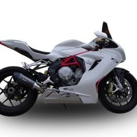 Escape compatible con Mv Agusta F3 675 2012-2016, Gpe Ann. Poppy, Escape legal, homologado, silenciador con db killer desmontable y tubo de conexión específico 