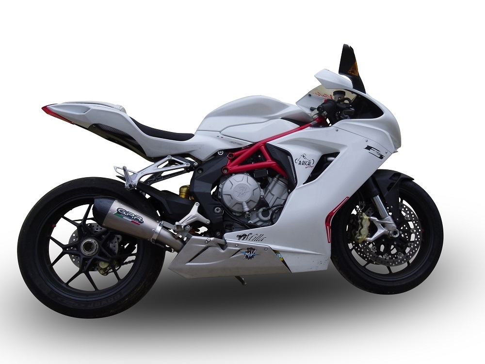 Escape compatible con Mv Agusta F3 675 2012-2016, Gpe Ann. titanium, Escape legal, homologado, silenciador con db killer desmontable y tubo de conexión específico 